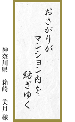 高層を　買って出不精　腹も出た